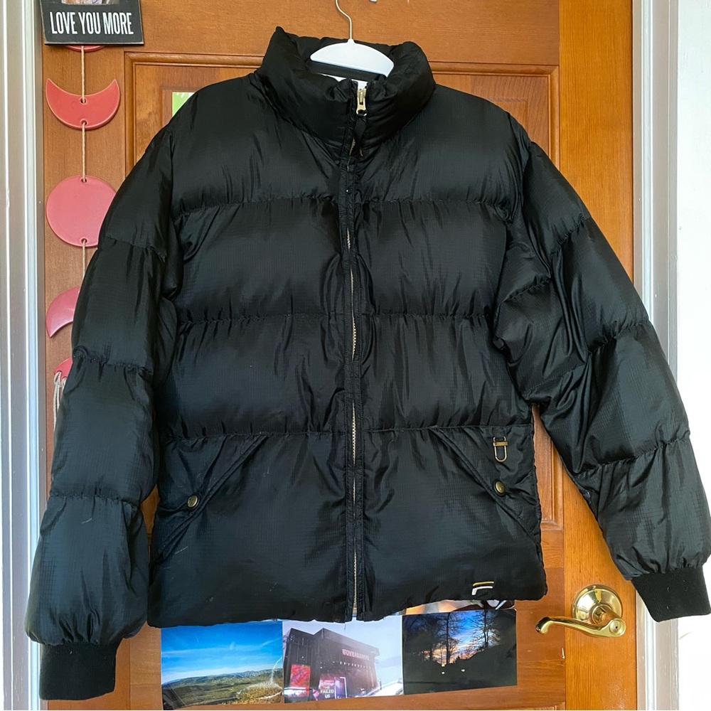 Fila Black Puffer High-Neck Jacket